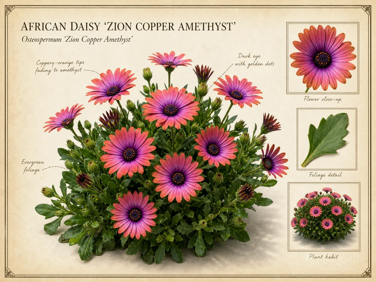 African Daisy 'Zion Copper Amethyst' — Zion and cape marguerite (2)