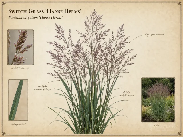 Switch Grass ‘Hanse Herms’ (Panicum virgatum ‘Hanse Herms’)