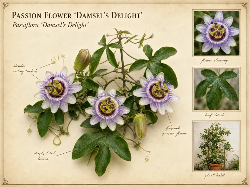 Passion Flower ‘Damsel’s Delight’ (Passiflora ‘Damsel’s Delight’)