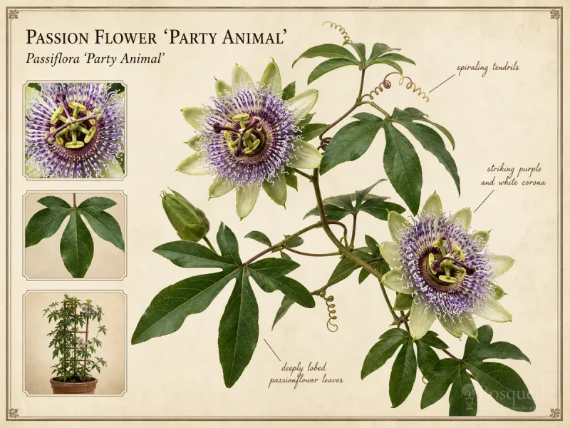 Passion Flower ‘Party Animal’ (Passiflora ‘Party Animal’)