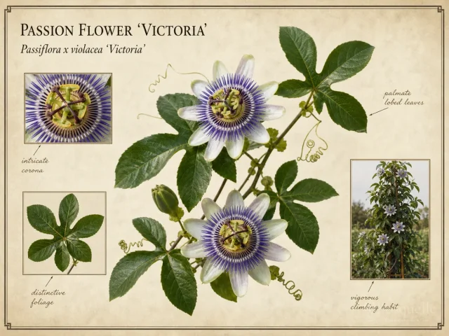 Passion Flower ‘Victoria’ (Passiflora x violacea ‘Victoria’)