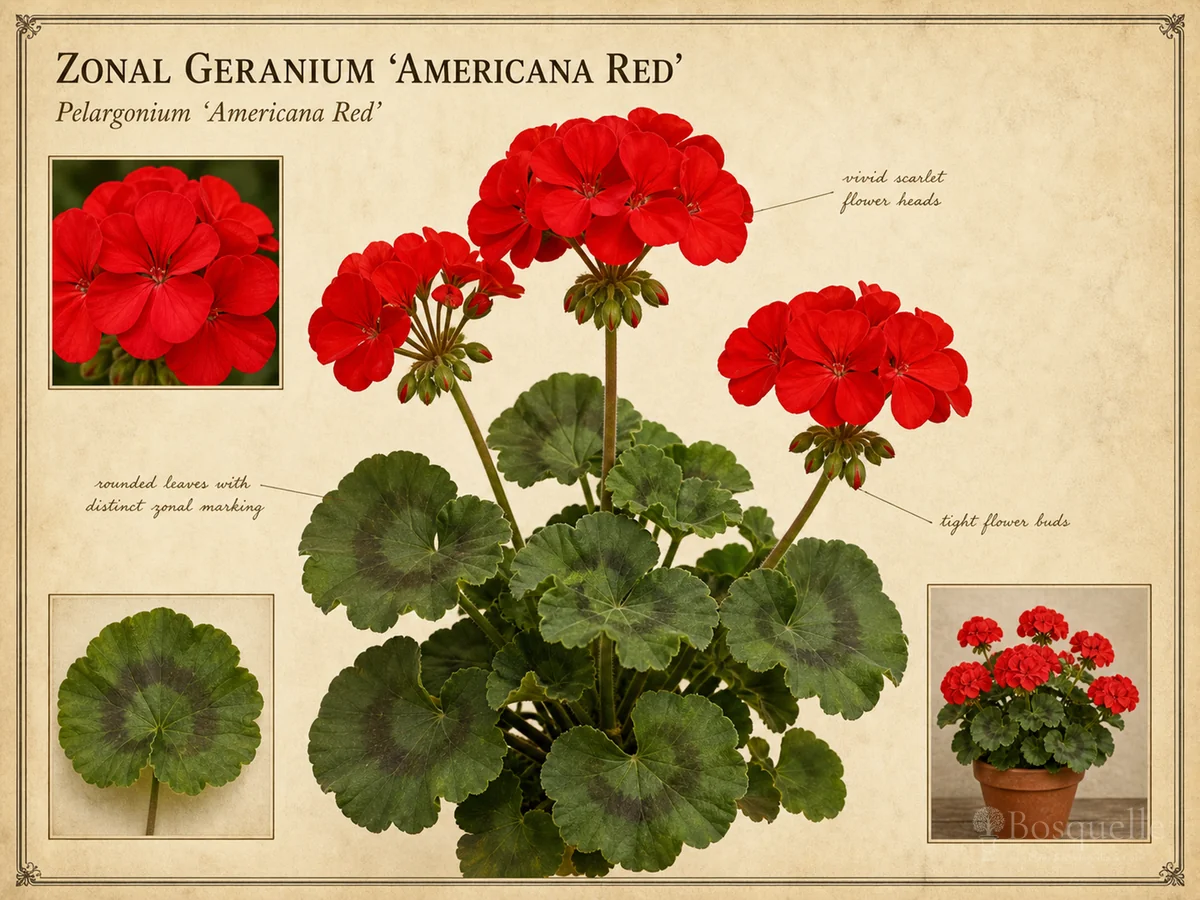 Zonal Geranium 'Americana Red' — Choose by class, not hardy geranium
