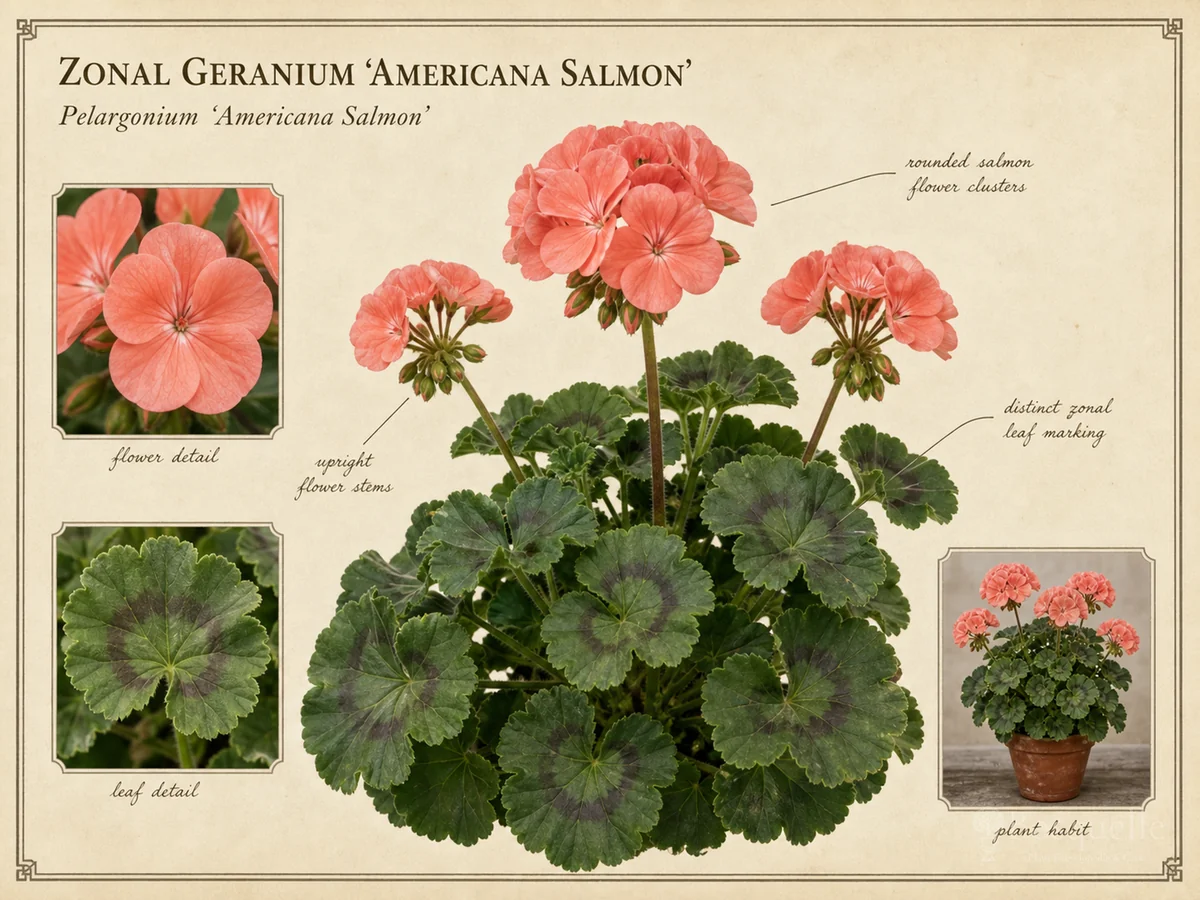 Zonal Geranium 'Americana Salmon' — Zonal / bedding geraniums (8)