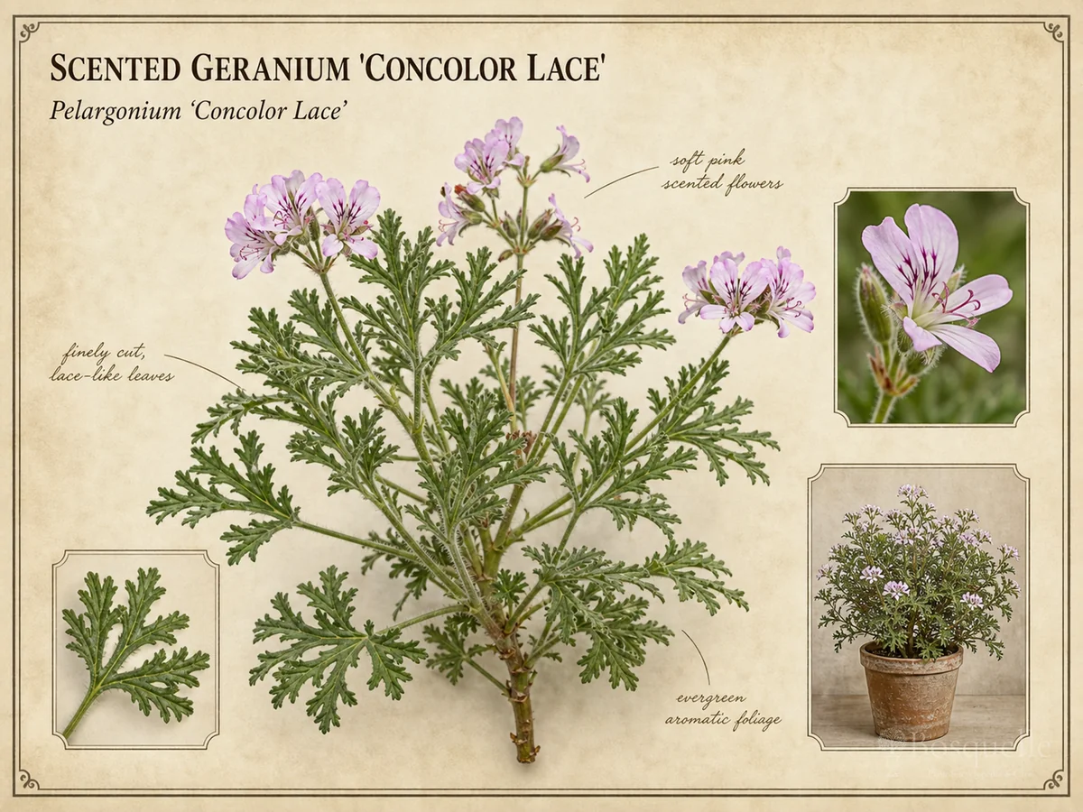Scented Geranium 'Concolor Lace' — Scented-leaf geraniums (6)
