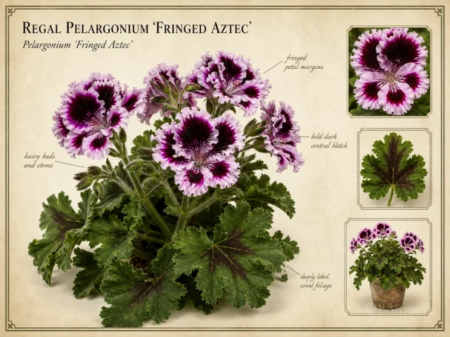 Regal Pelargonium ‘Fringed Aztec’ (Pelargonium ‘Fringed Aztec’)