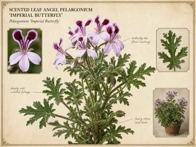 Scented leaf Angel Pelargonium ‘Imperial Butterfly’ (Pelargonium ‘Imperial Butterfly’)