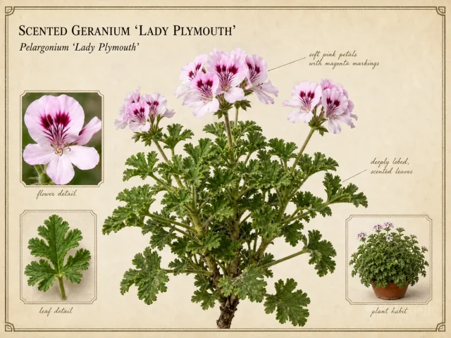 Scented Geranium ‘Lady Plymouth’ (Pelargonium ‘Lady Plymouth’)