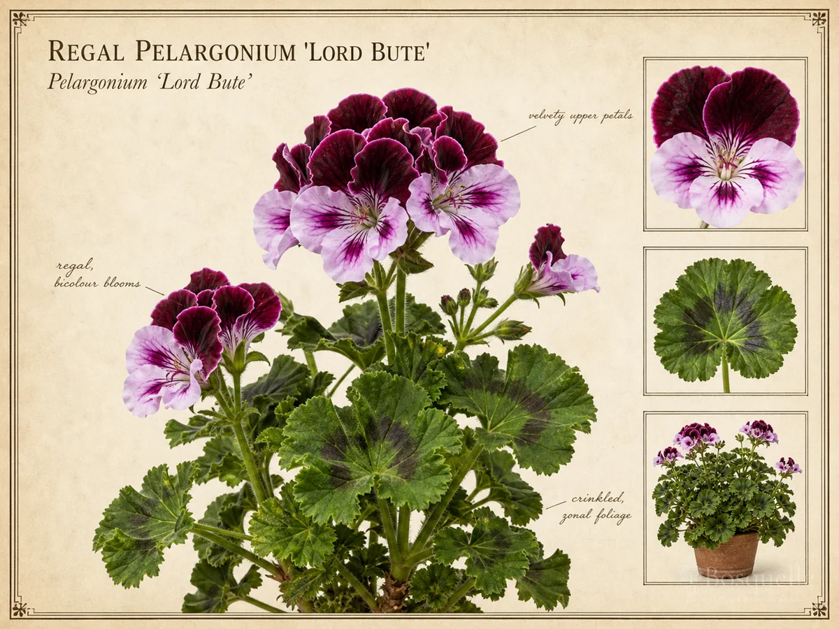 Regal Pelargonium 'Lord Bute' — Regal / Martha Washington (6)