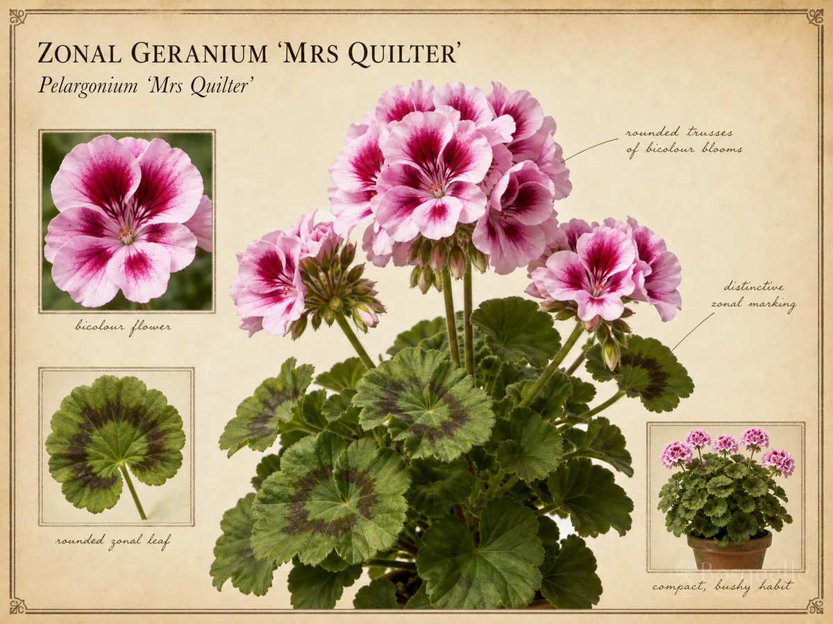 Zonal Geranium 'Mrs Quilter' — Zonal / bedding geraniums (8)