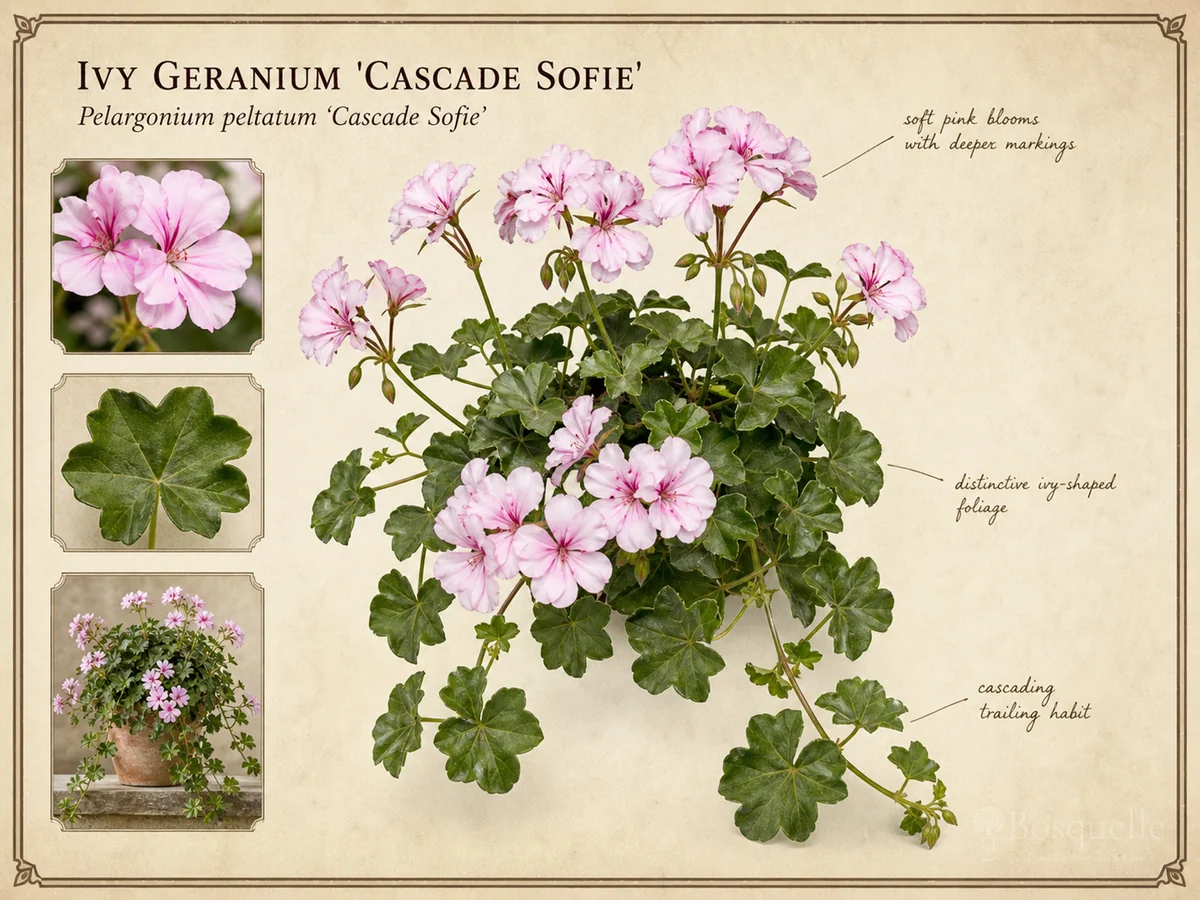 Ivy Geranium 'Cascade Sofie' — Ivy / trailing geraniums (6)
