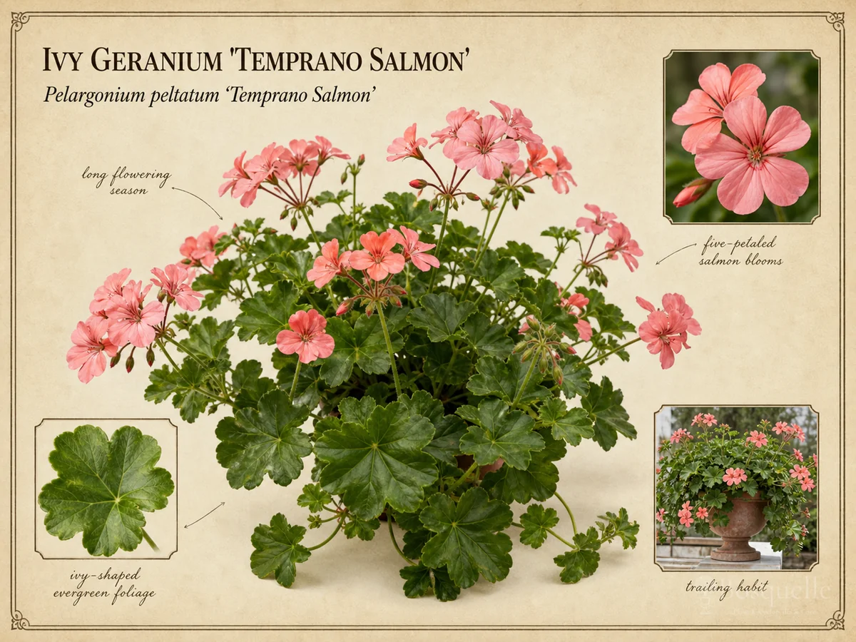 Ivy Geranium 'Temprano Salmon' — Ivy / trailing geraniums (6)