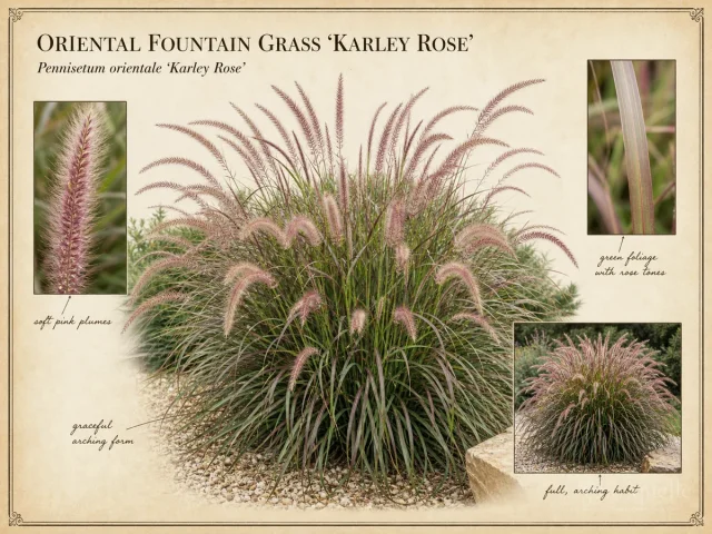 Oriental Fountain Grass ‘Karley Rose’ (Pennisetum orientale ‘Karley Rose’)