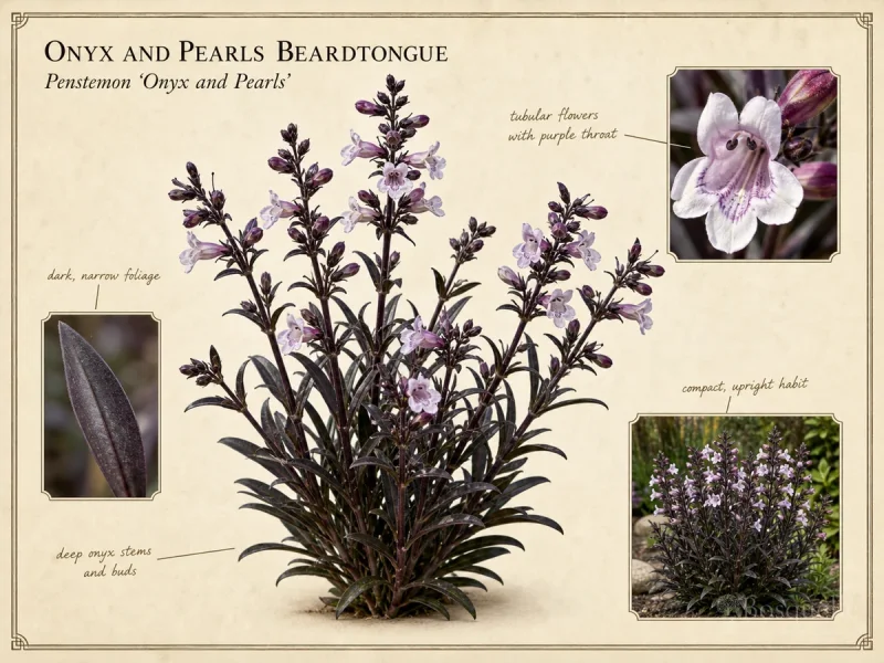 Onyx and Pearls Beardtongue (Penstemon ‘Onyx and Pearls’)