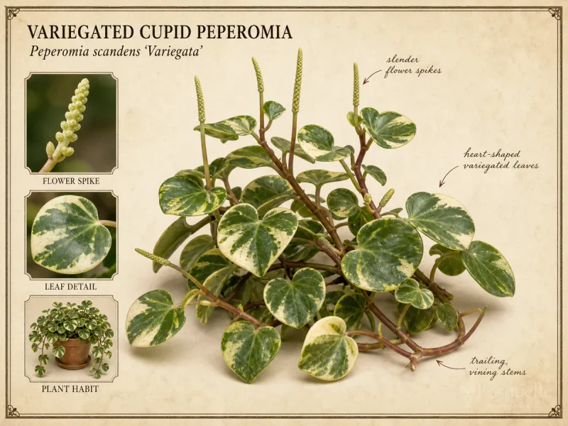 Variegated Cupid Peperomia — Trailing (3)