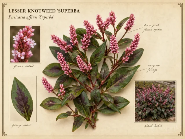 Lesser Knotweed ‘Superba’ (Persicaria affinis ‘Superba’)