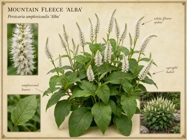 Mountain Fleece ‘Alba’ (Persicaria amplexicaulis ‘Alba’)