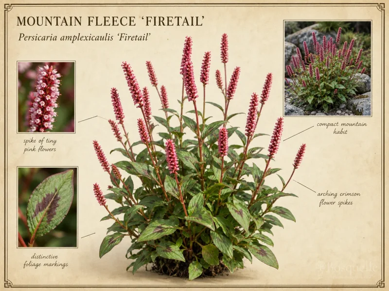Mountain Fleece 'Firetail' — Plant in spring, and leave room for the clump
