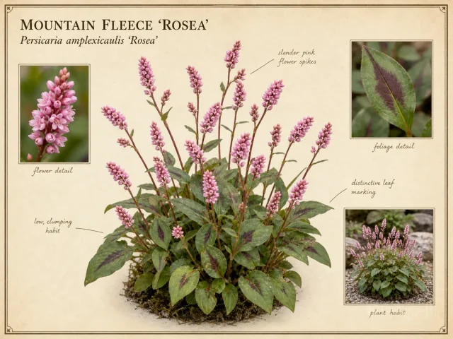 Mountain Fleece ‘Rosea’ (Persicaria amplexicaulis ‘Rosea’)