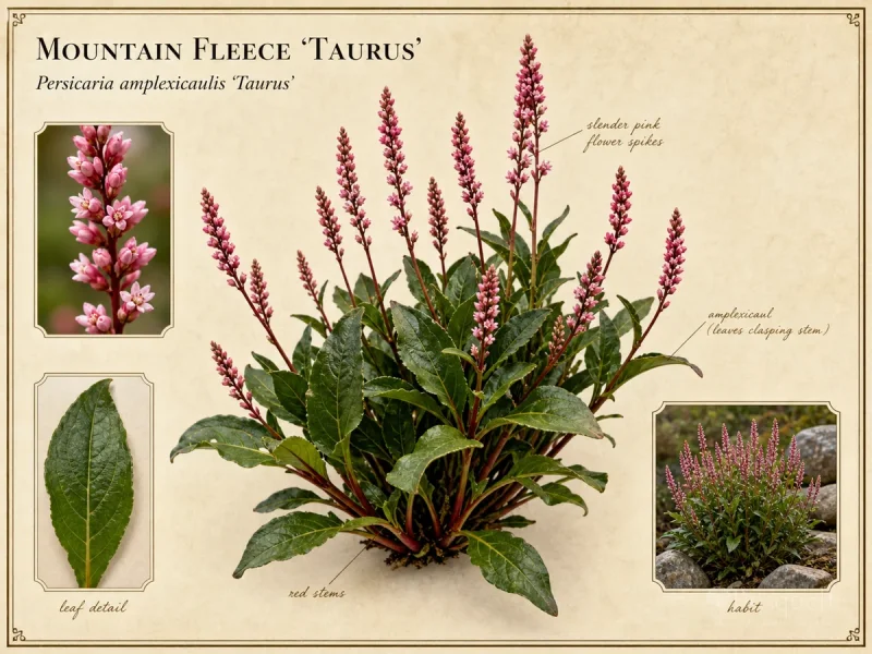 Mountain Fleece 'Taurus' — Plant in spring, and leave room for the clump