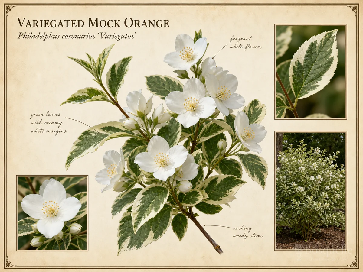 Variegated Mock Orange — Plant in spring or fall, at the same depth as the…