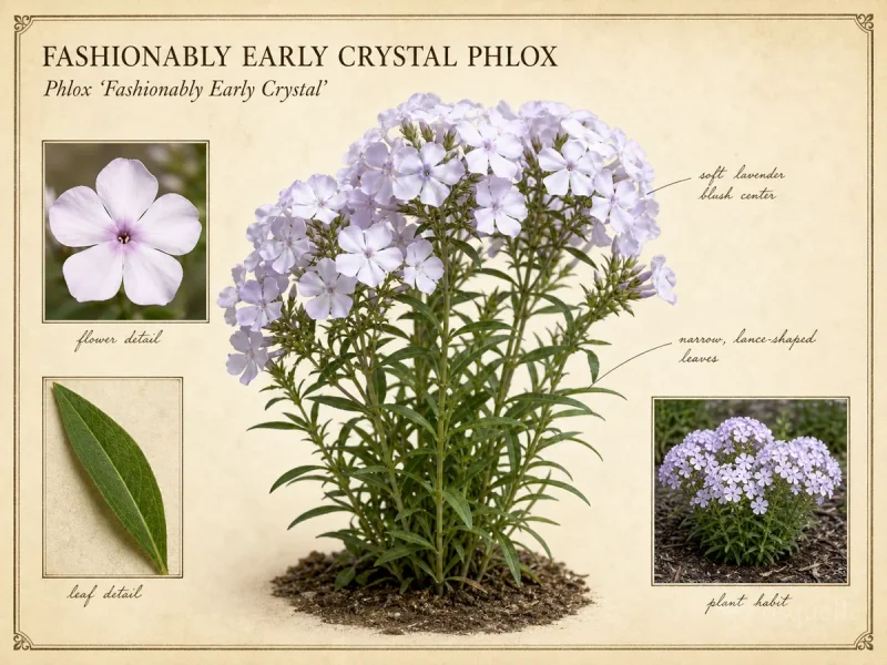 Fashionably Early Crystal Phlox (Phlox ‘Fashionably Early Crystal’)
