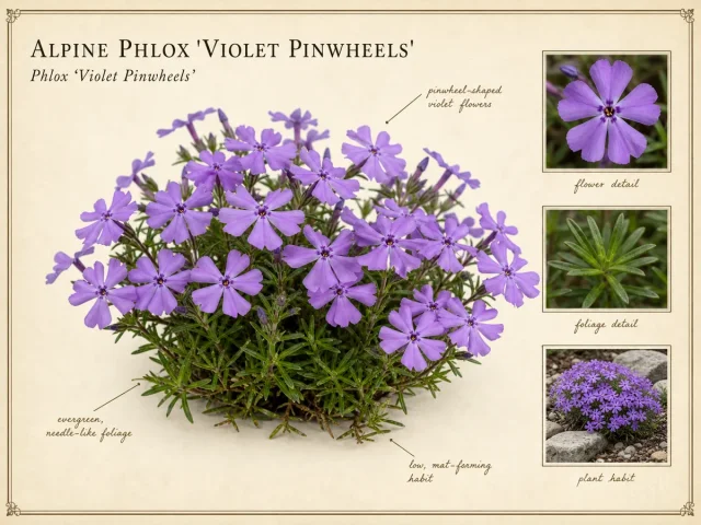 Alpine Phlox 'Violet Pinwheels'