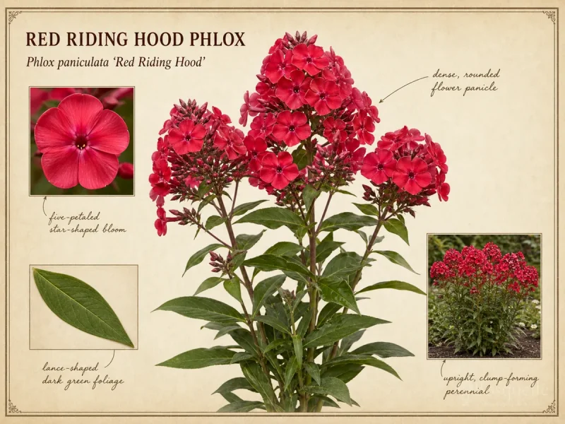 Red Riding Hood Phlox (Phlox paniculata ‘Red Riding Hood’)