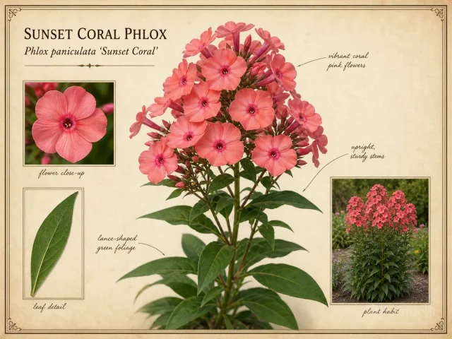 Sunset Coral Phlox (Phlox paniculata ‘Sunset Coral’)
