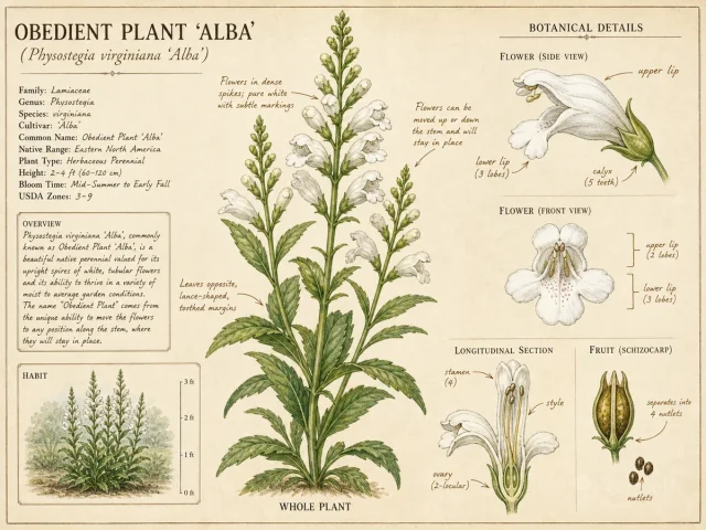 Obedient Plant ‘Alba’ (Physostegia virginiana ‘Alba’)