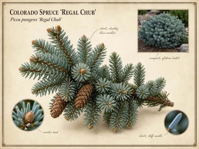 Colorado Spruce ‘Regal Chub’ (Picea pungens ‘Regal Chub’)