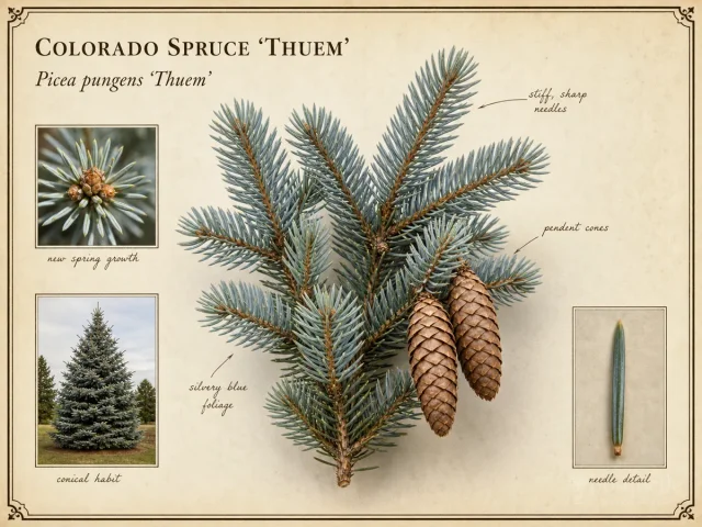 Colorado Spruce ‘Thuem’ (Picea pungens ‘Thuem’)