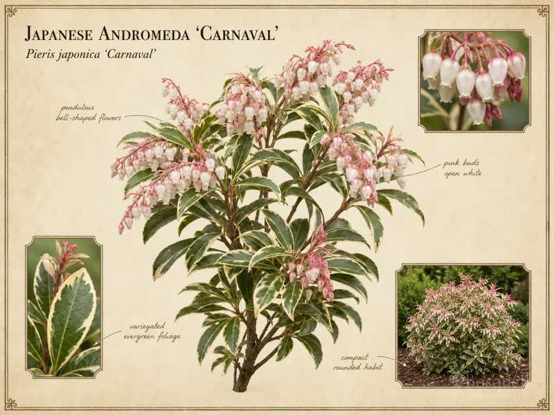 Japanese Andromeda ‘Carnaval’ (Pieris japonica ‘Carnaval’)