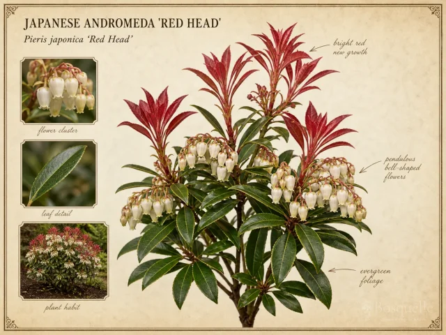 Japanese Andromeda ‘Red Head’ (Pieris japonica ‘Red Head’)
