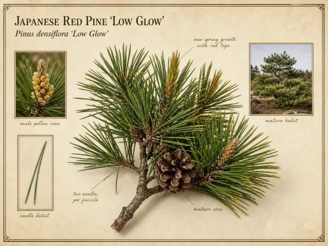 Japanese Red Pine ‘Low Glow’ (Pinus densiflora ‘Low Glow’)