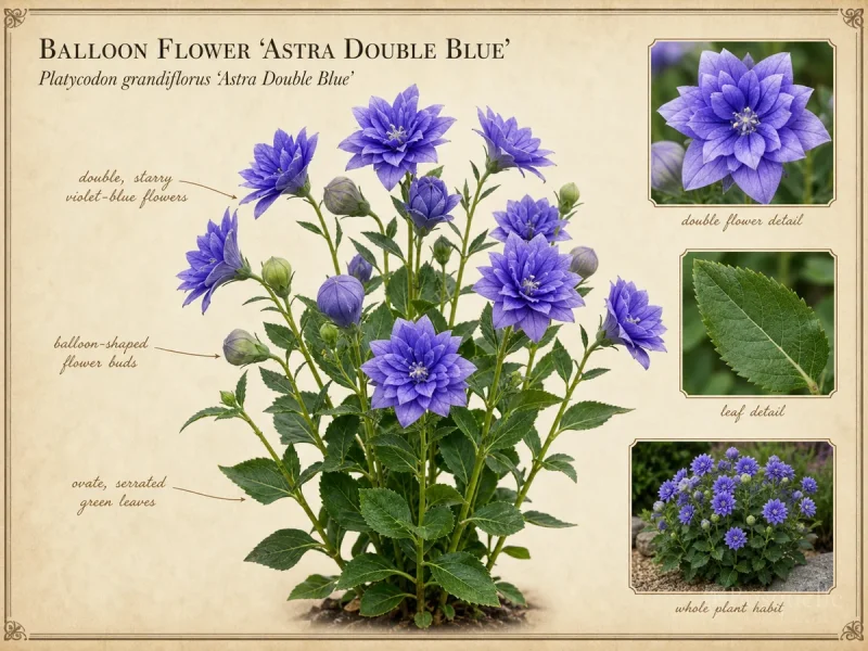 Balloon Flower ‘Astra Double Blue’ (Platycodon grandiflorus ‘Astra Double Blue’)