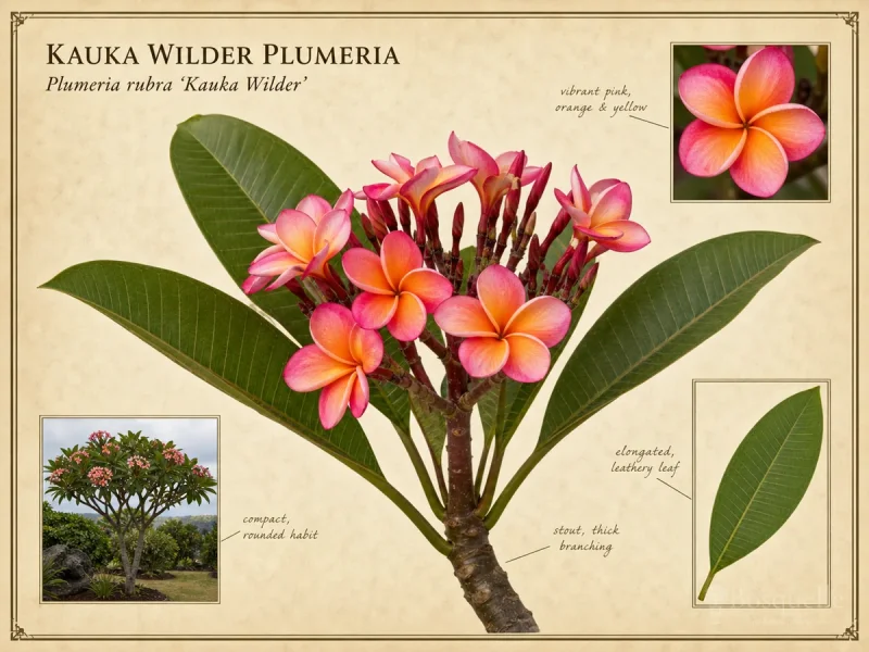 Kauka Wilder Plumeria (Plumeria rubra ‘Kauka Wilder’)