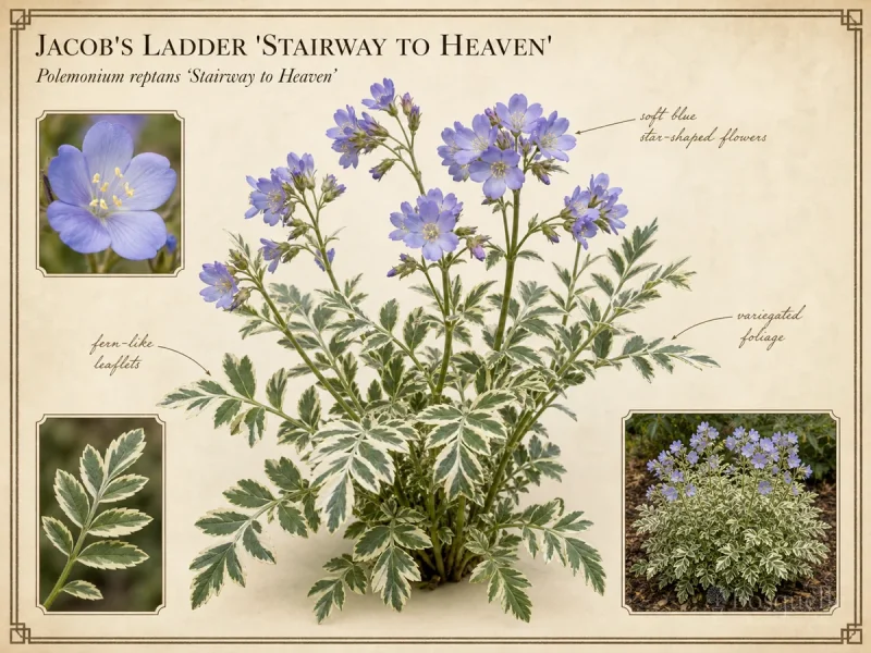 Jacob’s Ladder ‘Stairway to Heaven’ (Polemonium reptans ‘Stairway to Heaven’)