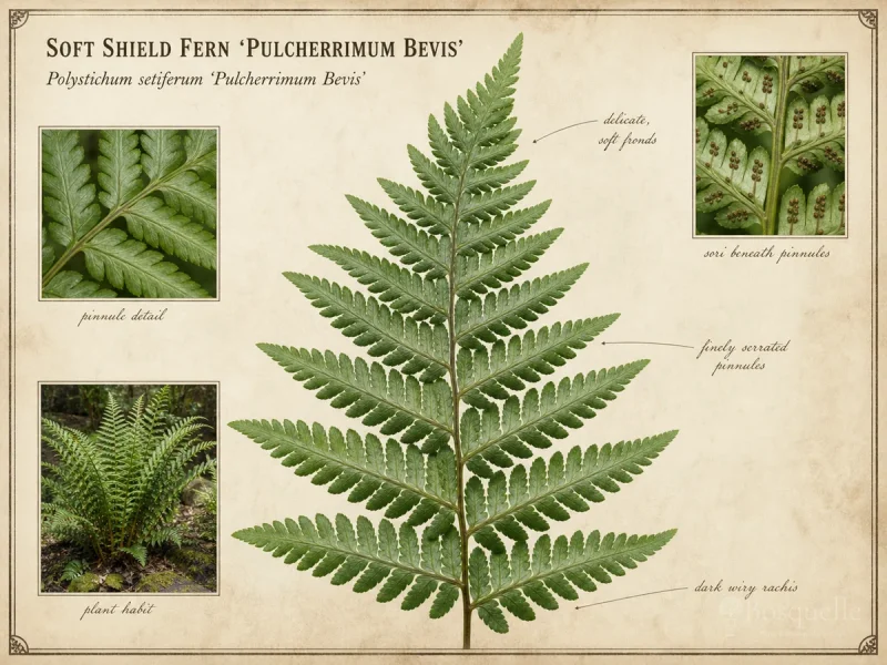 Soft Shield Fern 'Pulcherrimum Bevis'