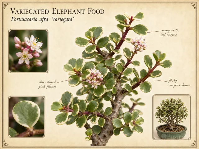 Variegated Elephant Food (Portulacaria afra ‘Variegata’)