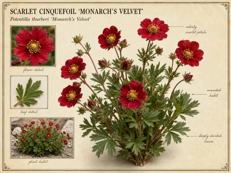 Scarlet Cinquefoil ‘Monarch’s Velvet’ (Potentilla thurberi ‘Monarch’s Velvet’)