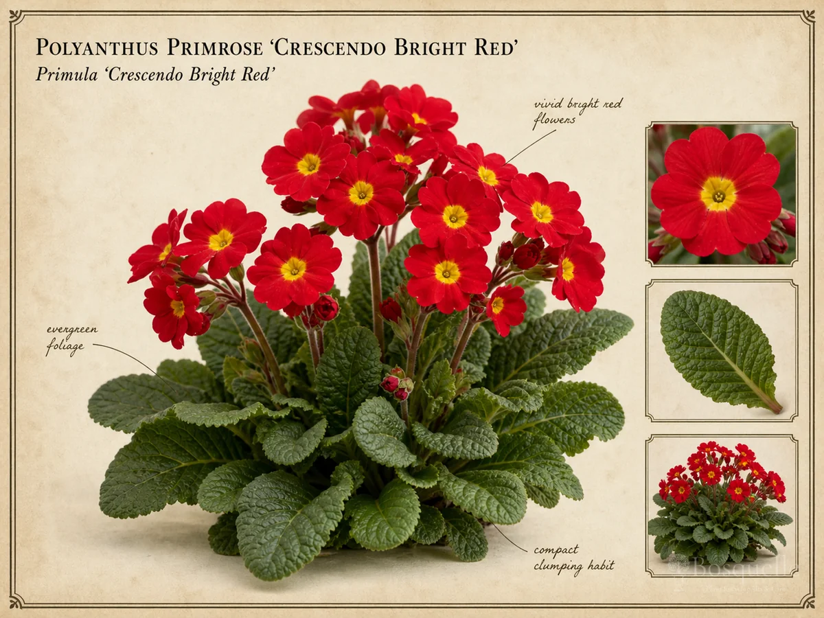 Polyanthus Primrose 'Crescendo Bright Red'