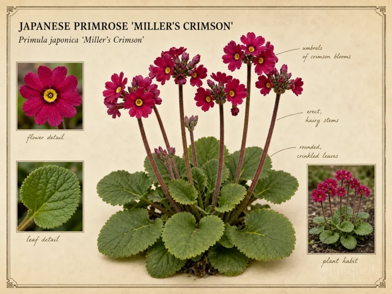 Japanese Primrose ‘Miller’s Crimson’ (Primula japonica ‘Miller’s Crimson’)