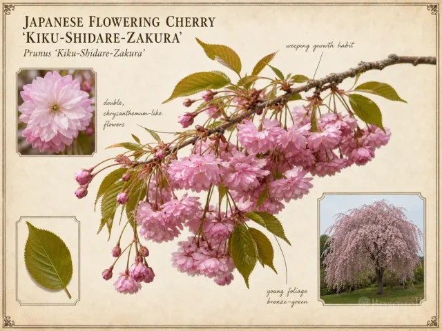 Japanese Flowering Cherry ‘Kiku-shidare-zakura’ (Prunus ‘Kiku-Shidare-Zakura’)