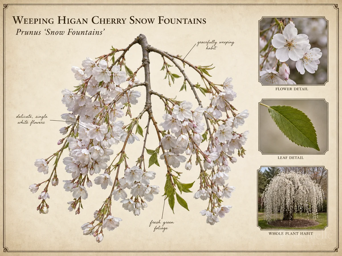 Weeping Higan Cherry Snow Fountains — Flowering cherry pruning