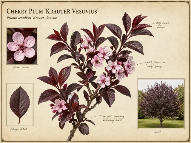 Cherry Plum ‘Krauter Vesuvius’ (Prunus cerasifera ‘Krauter Vesuvius’)