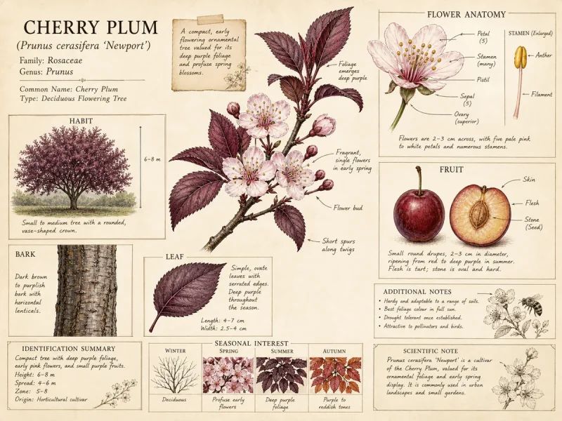 Cherry Plum (Prunus cerasifera ‘Newport’)