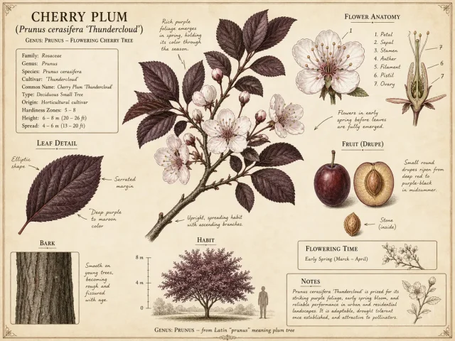 Cherry Plum (Prunus cerasifera ‘Thundercloud’)