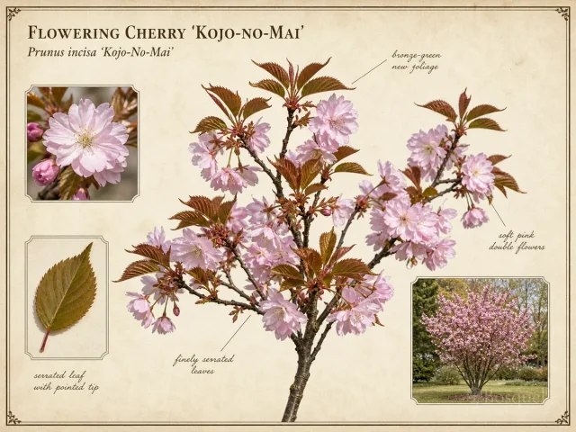 Flowering Cherry ‘Kojo-No-Mai’ (Prunus incisa ‘Kojo-No-Mai’)