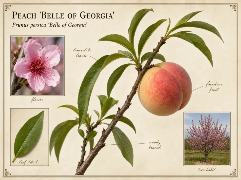 Peach ‘Belle of Georgia’ (Prunus persica ‘Belle of Georgia’)