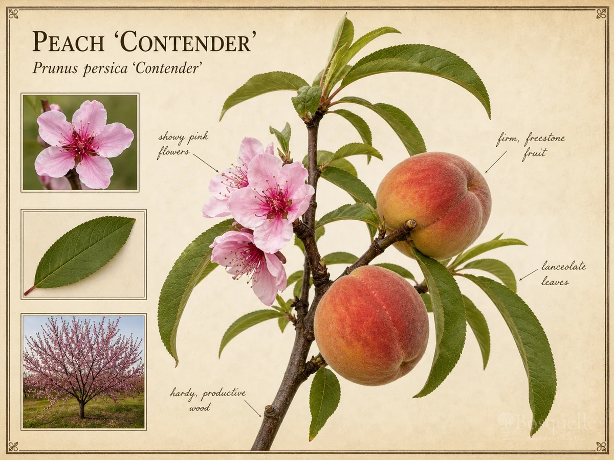 Peach ‘Contender’ (Prunus persica ‘Contender’)